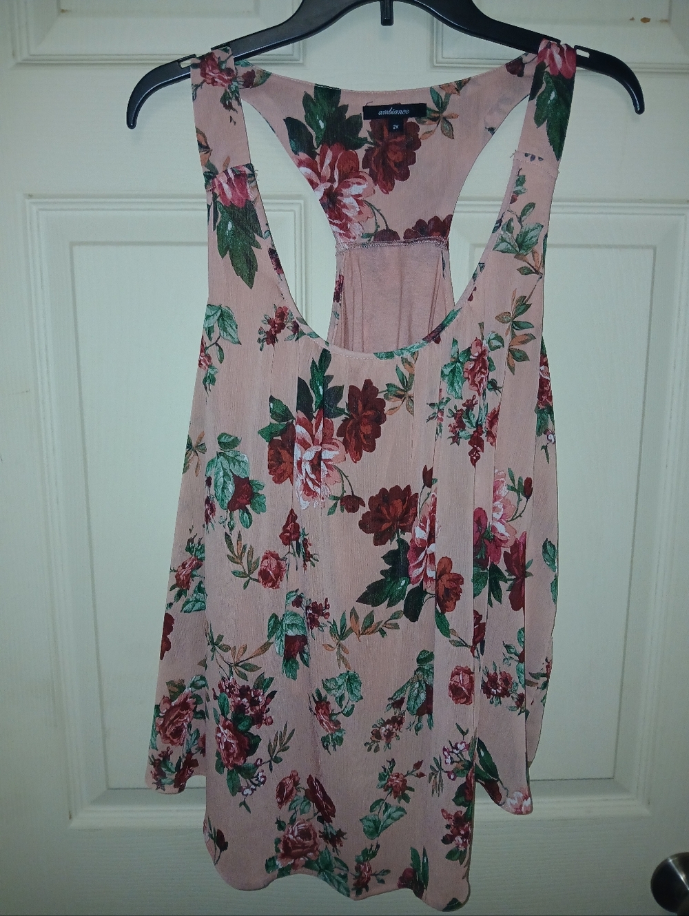 Ambiance Pink Floral Racerback Tank Top